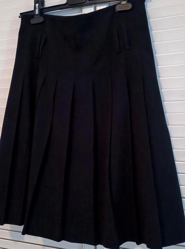 Hirsch Zwarte Plooien Rok - Maat 38, Kleding | Dames, Rokken, Zo goed als nieuw, Maat 38/40 (M), Zwart, Ophalen of Verzenden