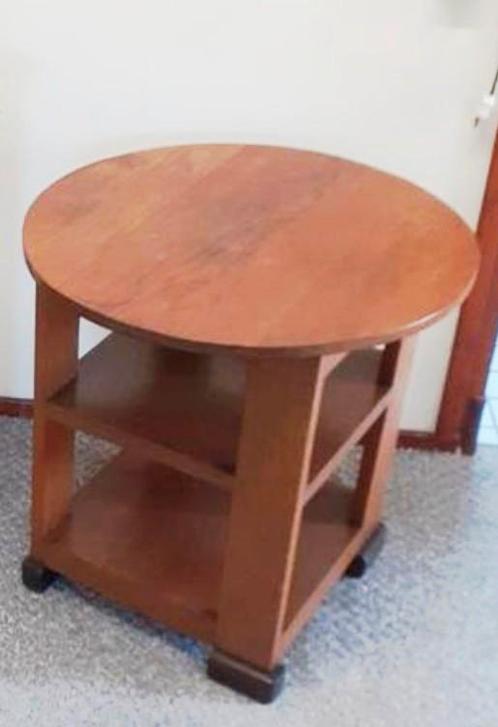 Art Deco Haagse school a-symmetrische eiken salontafel, Antiek en Kunst, Antiek | Meubels | Tafels, Ophalen