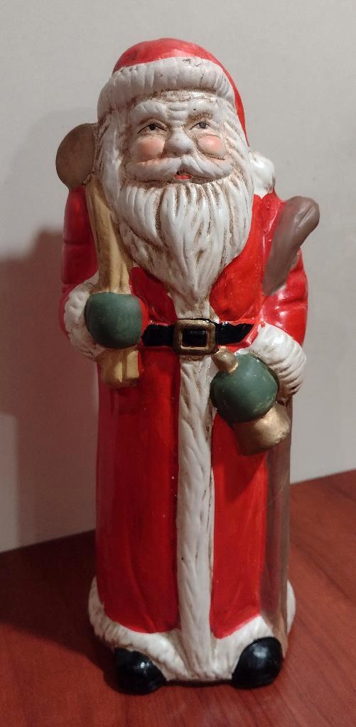 Vintage Kerstman Beeldje Keramiek 21,5cm hoog. (D), Diversen, Kerst, Gebruikt, Ophalen of Verzenden