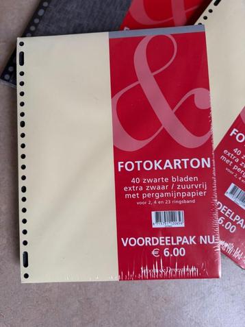 fotokarton nieuw zwart voor ringband beschikbaar voor biedingen