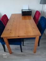 Uitschuifbare grenen eettafel, Huis en Inrichting, Tafels | Eettafels, Ophalen, Gebruikt, 100 tot 150 cm, 50 tot 100 cm