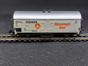 Minitrix 3225 - Bierwagen Ibhlqrs 409 'Henninger' (14447) beschikbaar voor biedingen