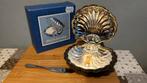 Antieke boter schaal silverplated crystal England, Ophalen of Verzenden