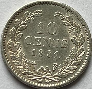 Heel mooi dubbeltje 1881 beschikbaar voor biedingen