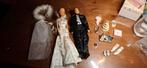 Barbie en ken bruid set taart bel kaarsen boeket, Ophalen of Verzenden, Gebruikt, Pop