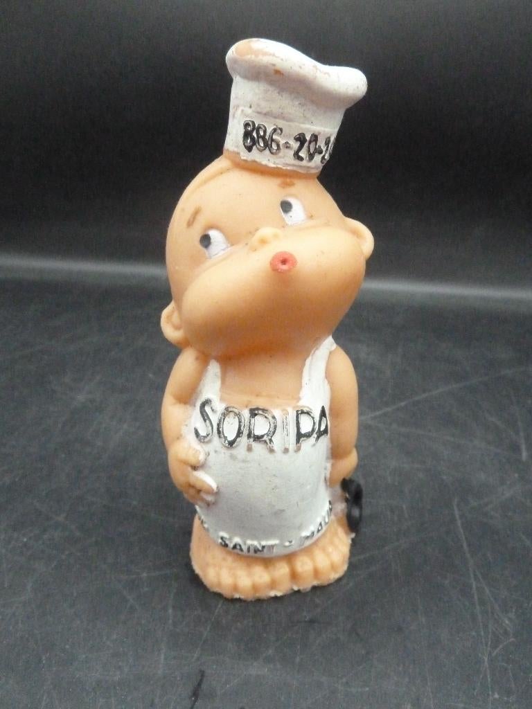 Rubber figuurtje kokje Soripa Made in France, Ophalen of Verzenden, Zo goed als nieuw