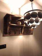 Antiek zwarte schijfjes hanglamp 40 cm, Ophalen of Verzenden, Zo goed als nieuw, Minder dan 50 cm