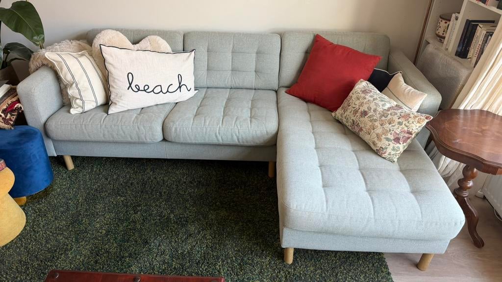 LANDSKRONA bank met chaise longue, Huis en Inrichting, Ophalen, Gebruikt, Hout