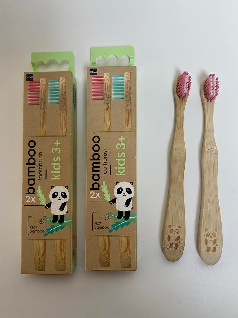 Hema Bamboe Tandenborstels Kids 3+ (6 stuks), Overige typen, Nieuw, Ophalen of Verzenden, Hema