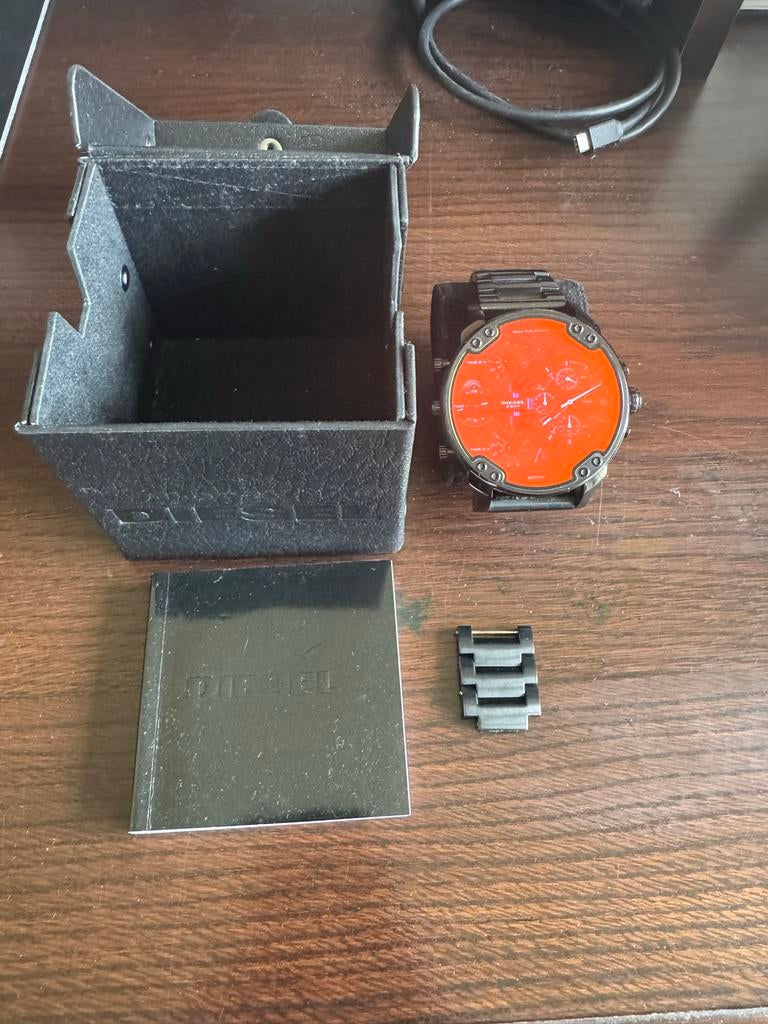 Diesel Heren Horloge Mr Daddy 2.0 DZ7333 - Stoer en Uniek, Overige merken, Gebruikt, Staal, Polshorloge