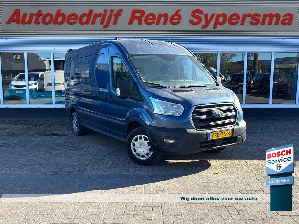 Ford Transit 330 2.0 TDCI L3H2 Trend | 3 Zitplaatsen | Trekh, Voorwielaandrijving, 4 cilinders, Blauw, Origineel Nederlands
