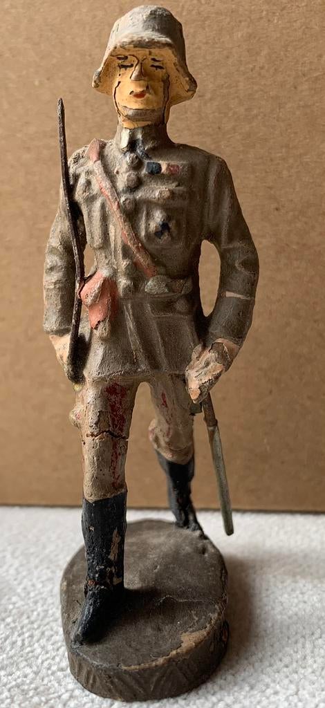 Elastolin Duitse marcherende parade officier bruin., Ophalen of Verzenden