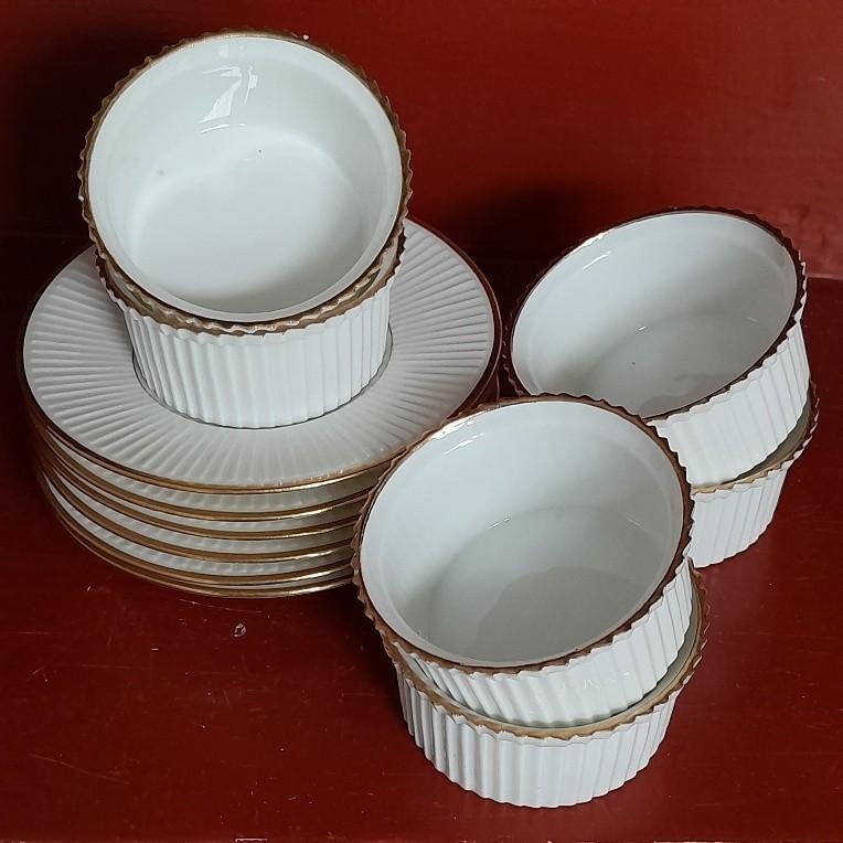 6 kleine bakjes-met-schotel MEHUN, Ophalen of Verzenden, Gebruikt, Overige stijlen, Overige typen