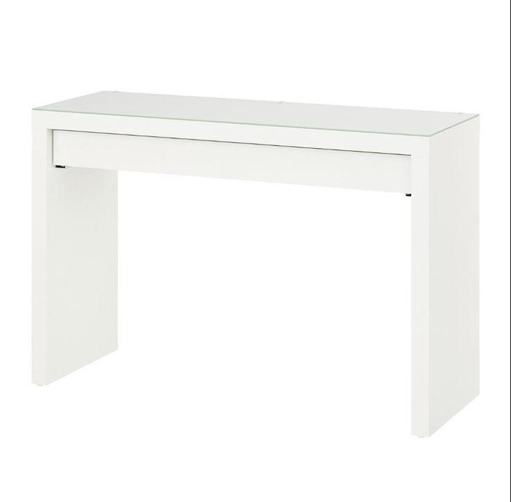 Glasplaat voor IKEA Malm toilettafel/bureau, Huis en Inrichting, Tafels | Sidetables, Nieuw, 25 tot 50 cm, 100 tot 150 cm, Rechthoekig