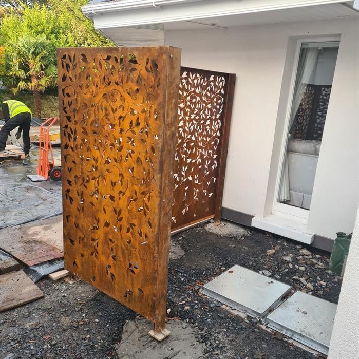 Cortenstaal sfeerpanelen, tuinscherm, schutting, Nieuw, Ophalen of Verzenden, 150 tot 200 cm, Staal