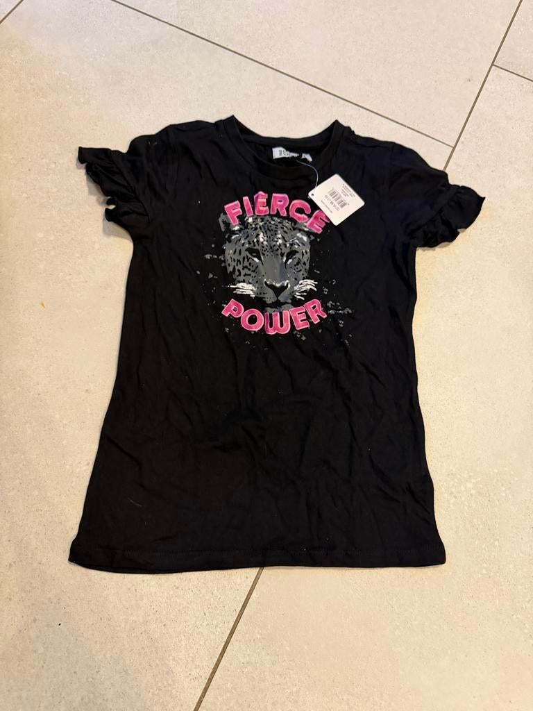 Zwart T-shirt met 'Fierce Power' print - True Spirit, Ophalen of Verzenden, Zo goed als nieuw, Jongen of Meisje, Shirt of Longsleeve