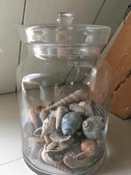 Nieuwe glazen pot met schelpen beach/strand, Huis en Inrichting, Woonaccessoires | Overige, Ophalen of Verzenden, Nieuw