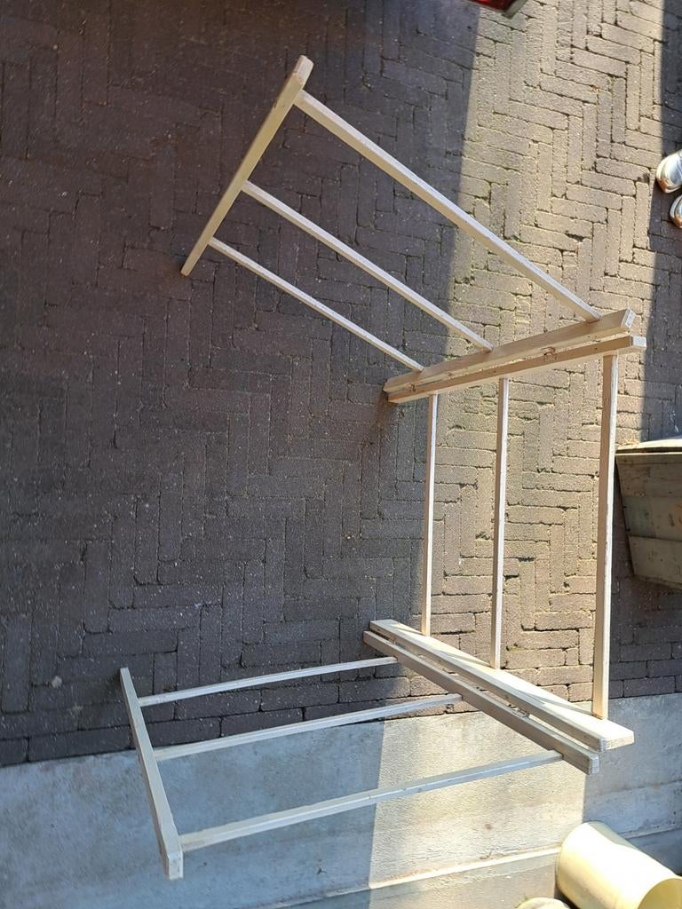 Oud houten droogrek / vlerkrek / linnenrek, Ophalen