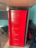 Rood ladenkastje IKEA, Ophalen, Minder dan 50 cm, Gebruikt, 5 laden of meer