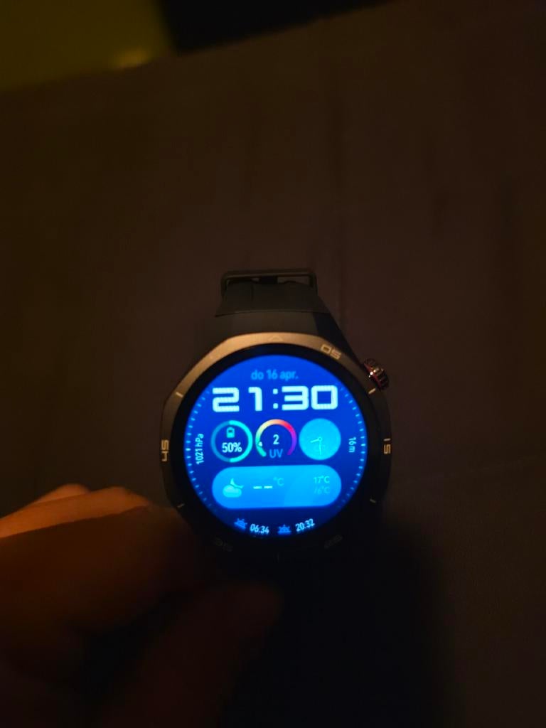 Huawei Watch GT 5 Pro - Zo goed als nieuw, compleet, Sieraden, Tassen en Uiterlijk, Smartwatches, Conditie, Zwart, Ophalen of Verzenden