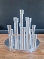 div. vintage aluminium kandelaar lamp plantentafel tafeltjes, Gebruikt, Overige kleuren, Ophalen of Verzenden, Metaal