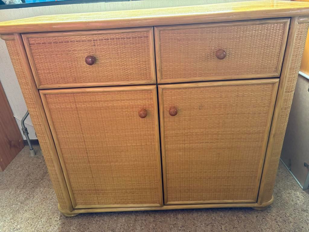 Jaren '80 kastje met lades en plank - 77x95x41 cm, Ophalen, Gebruikt