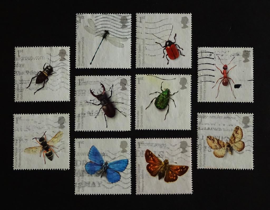 UK / Engeland 2008 Beschermde Insekten, Verzenden, Gestempeld