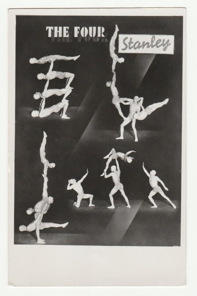 ansicht The Four Stanley (acrobatiek), Verzamelen, Muziek, Artiesten en Beroemdheden, Verzenden, Zo goed als nieuw, Foto of Kaart