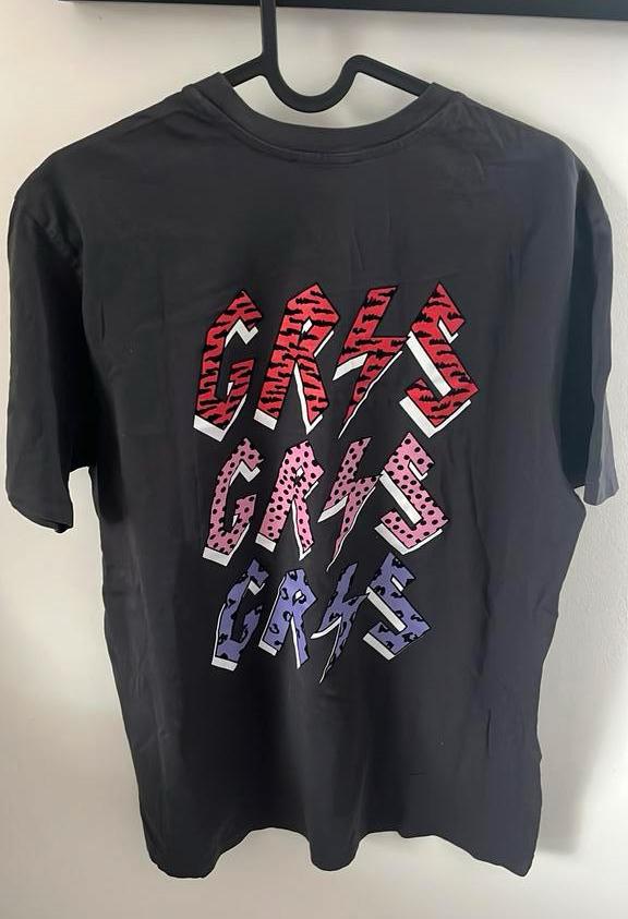 Zgan grijs shirt met leuke print, loavies maat M, Maat 38/40 (M), Ophalen of Verzenden, Zo goed als nieuw, Korte mouw