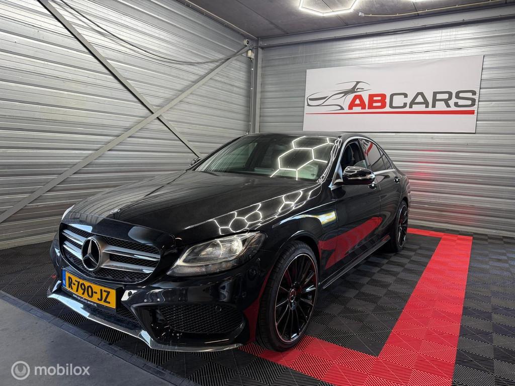 Mercedes C-klasse 180 AMG Line, Achterwielaandrijving, Gebruikt, Zwart, Bedrijf