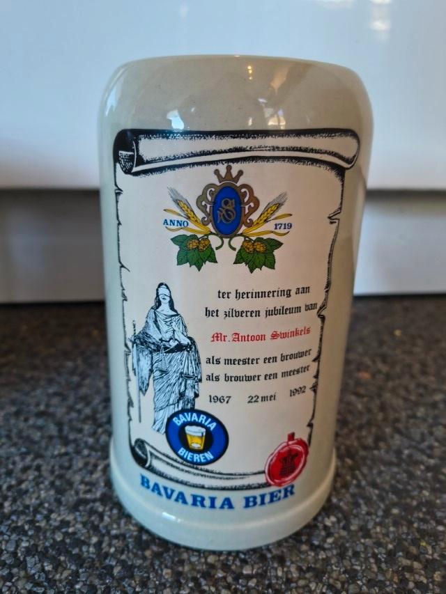 * Bavaria stenen pul 25 jubileum 1967 – 1992 Antoon *, Verzamelen, Biermerken, Zo goed als nieuw, Pul(len), Bavaria, Ophalen of Verzenden