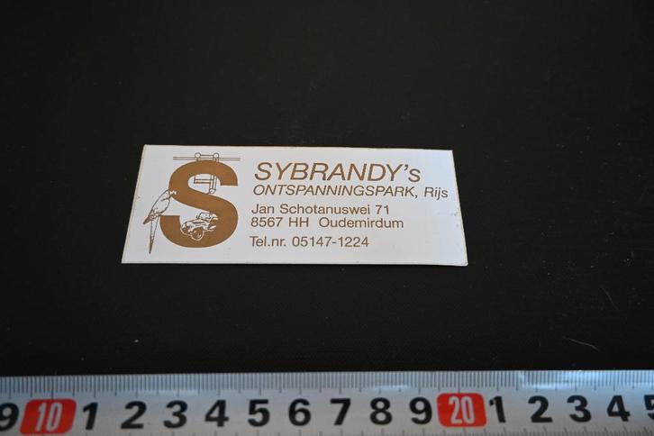 sticker Oudemirdum SYBRANDY's ontspanningspark Rijs, Hobby en Vrije tijd, Stickers en Plaatjes, Zo goed als nieuw, Sticker, Ophalen