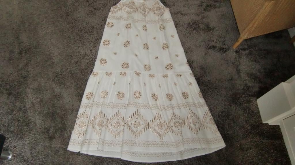 Lange zomerjurk  Passager maat M, Kleding | Dames, Jurken, Maat 38/40 (M), Beige, Ophalen of Verzenden, Zo goed als nieuw