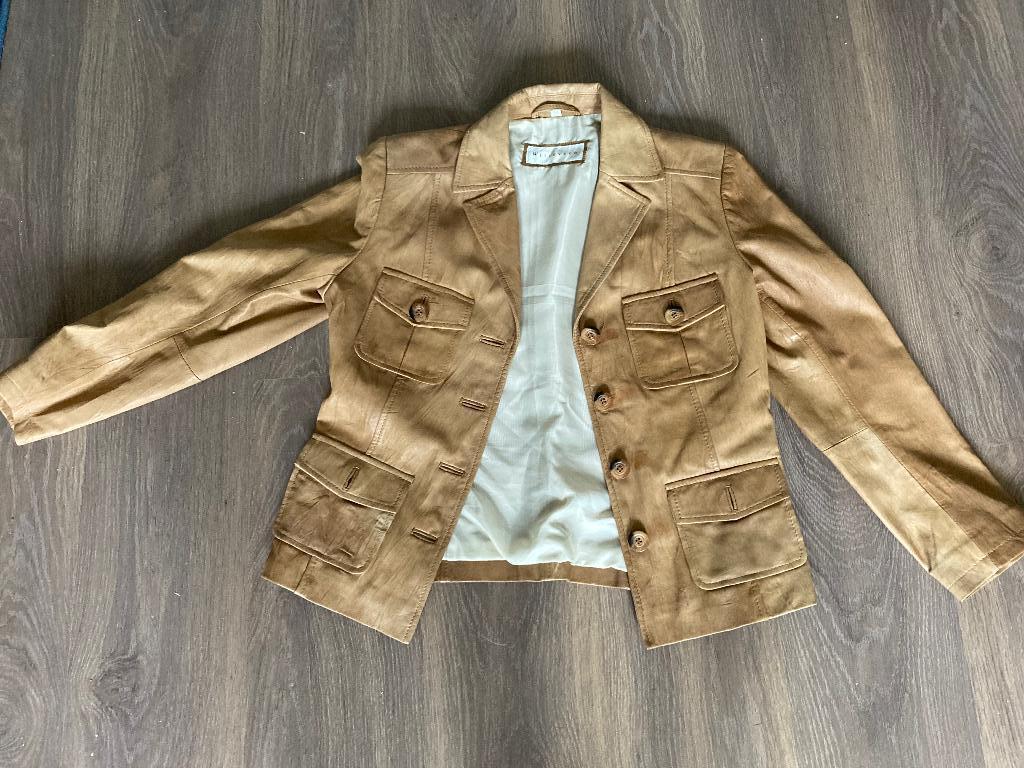 Leren jas Witteveen maat 38, Maat 38/40 (M), Bruin, Ophalen of Verzenden, Zo goed als nieuw