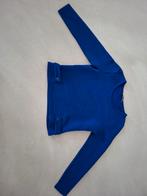 Kobaltblauwe top met lange mouwen maat L, valt als M., Ophalen of Verzenden, Zo goed als nieuw