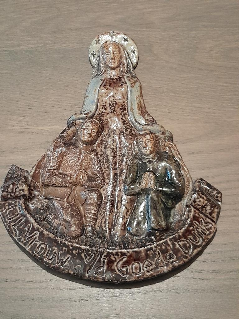 Beeld van Onze Lieve Vrouw van den Goeden Duik , plaquette, Antiek en Kunst, Ophalen of Verzenden