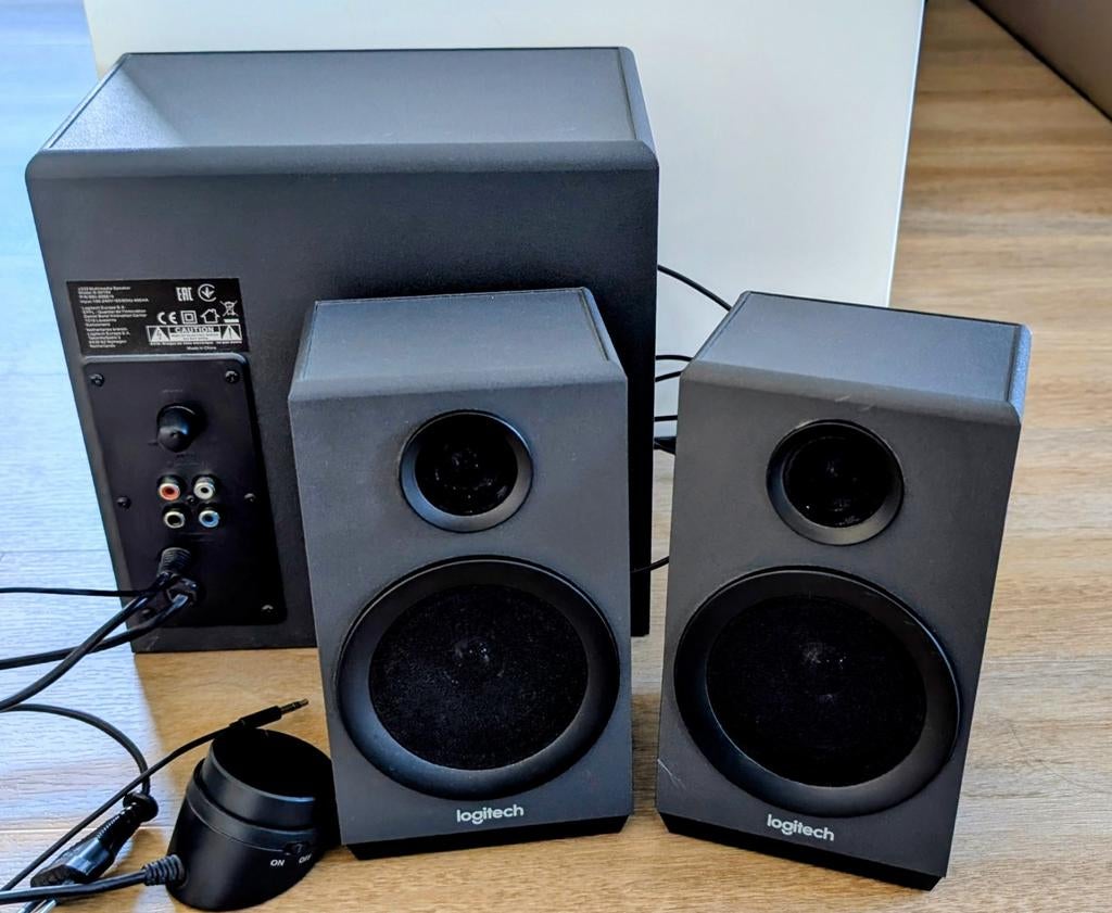 Logitech speakerset Z333 met subwoofer, Computers en Software, Pc speakers, Ophalen of Verzenden, Zo goed als nieuw, Audiokanaal 2.1