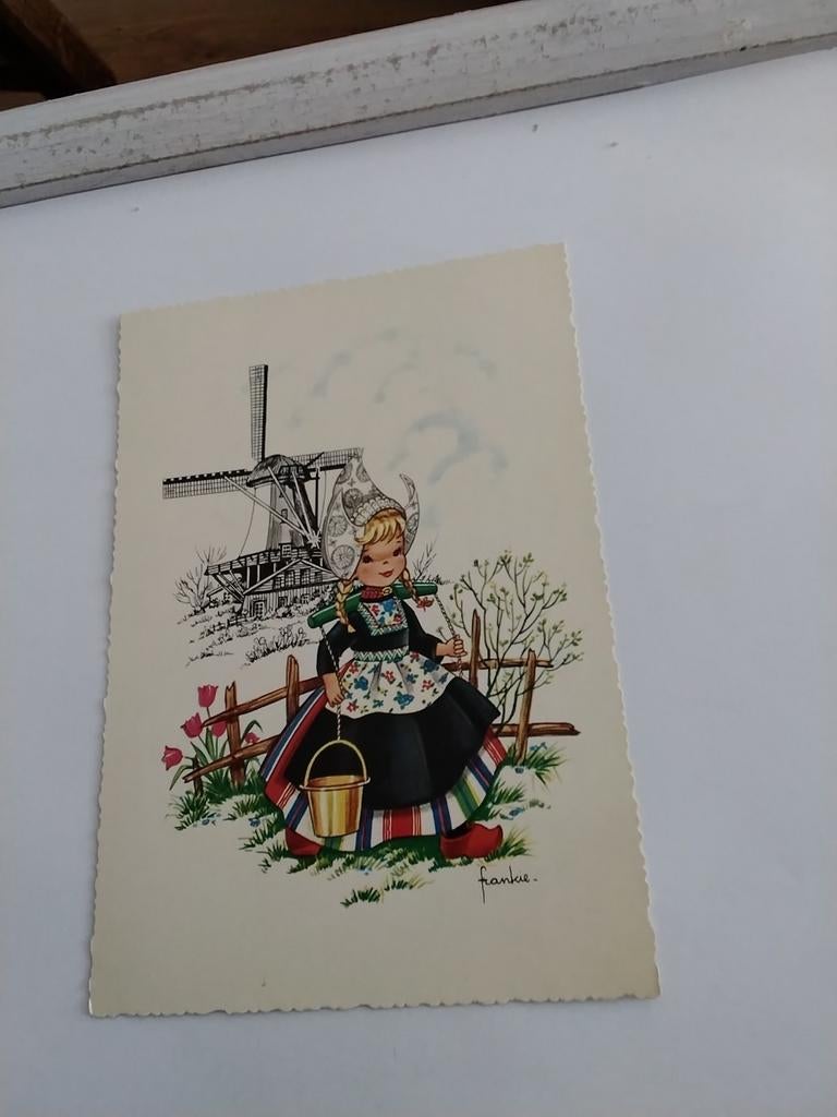 BOERINNETJE  MET JUK. BIJ MOLEN/  frankie, Ophalen of Verzenden