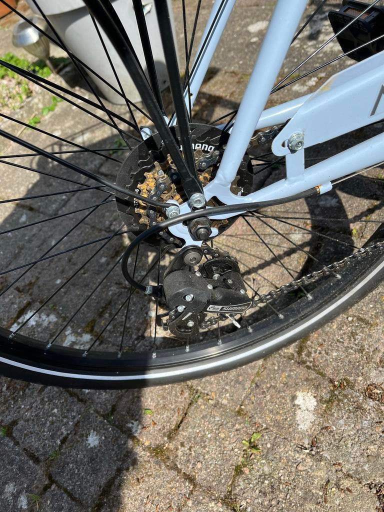 MBM Agora Damesfiets 26 Inch 43 cm 6V V-Brakes Lichtblauw, Gebruikt, Velgrem, Versnellingen, Minder dan 47 cm