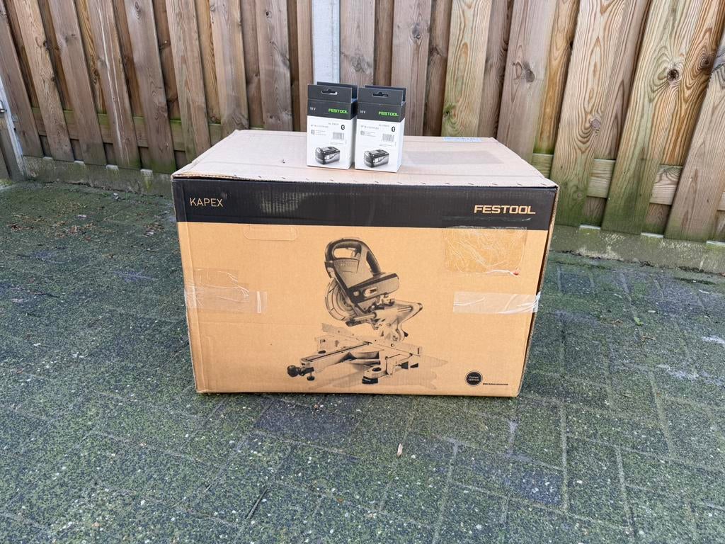 Te koop nieuw in doos Festool accu afkortzaag KSC60 EB, Ophalen, 70 mm of meer, Nieuw, Afkortzaag