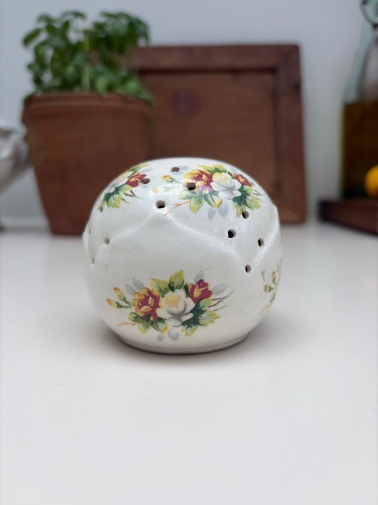Potpourri potje met bloemenpatroon, Ophalen of Verzenden