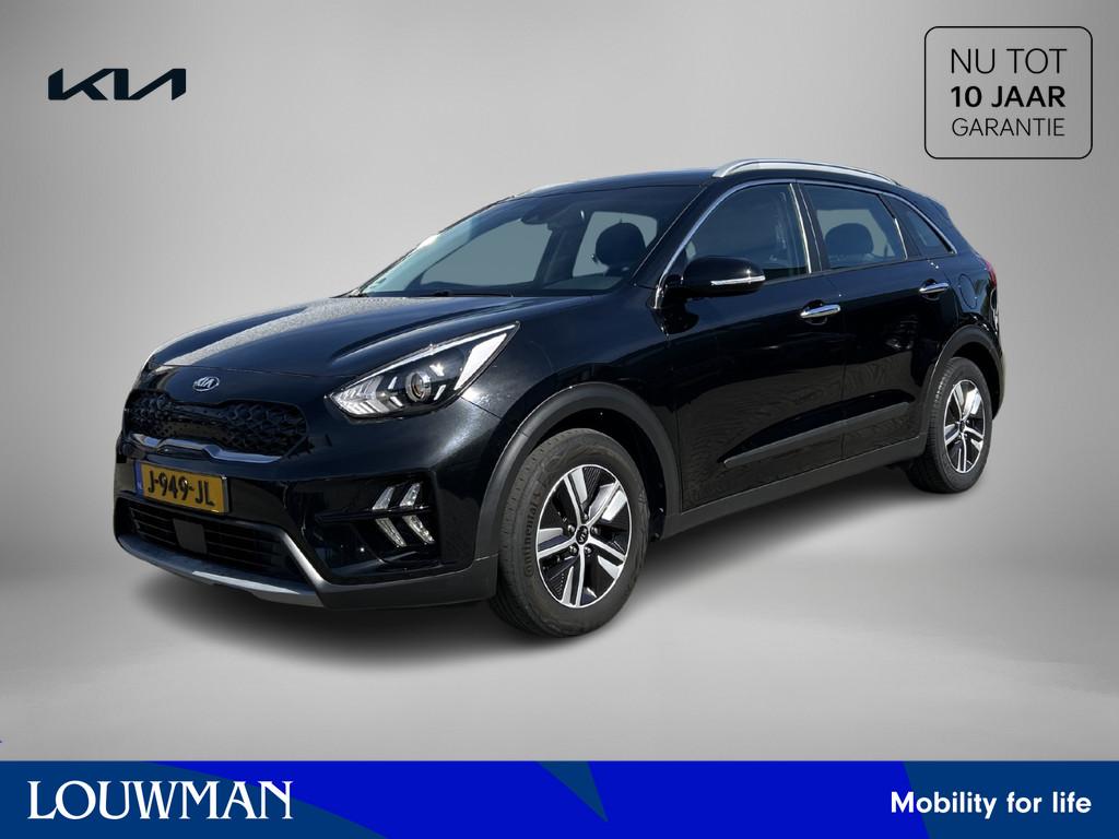 Kia Niro 1.6 GDi Hybrid DynamicLine (bj 2020, automaat), 12 maanden, Gebruikt, Leder en Stof, Zwart
