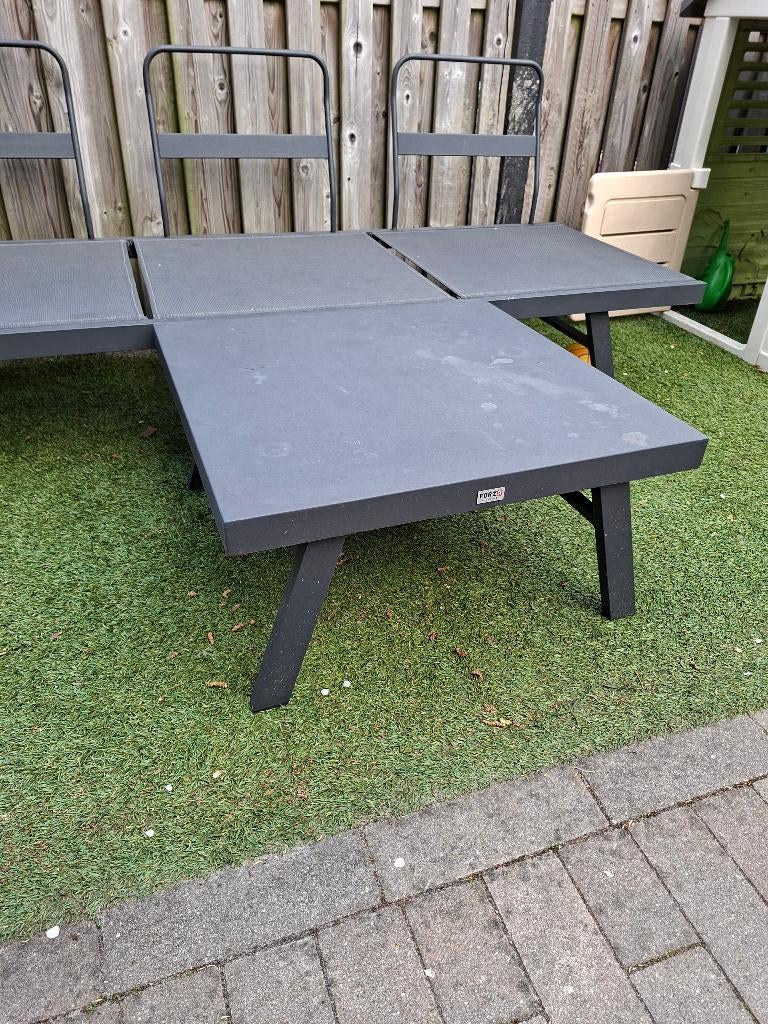 Tafeltje buiten, Tuin en Terras, Ophalen, Gebruikt, Vierkant, Aluminium