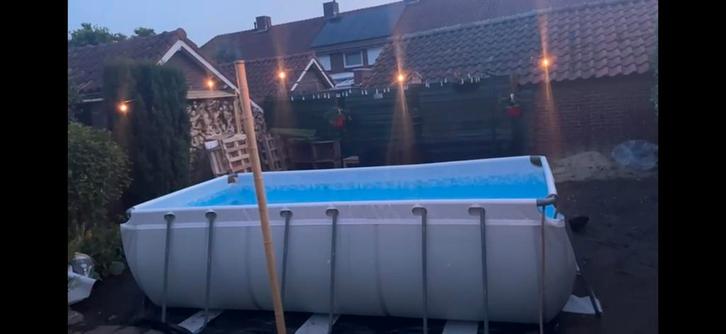 Groot zwembad, Tuin en Terras, Zwembaden, Gebruikt, Opzetzwembad, 80 tot 120 cm, 200 tot 400 cm, 300 cm of meer, Rechthoekig, Ophalen