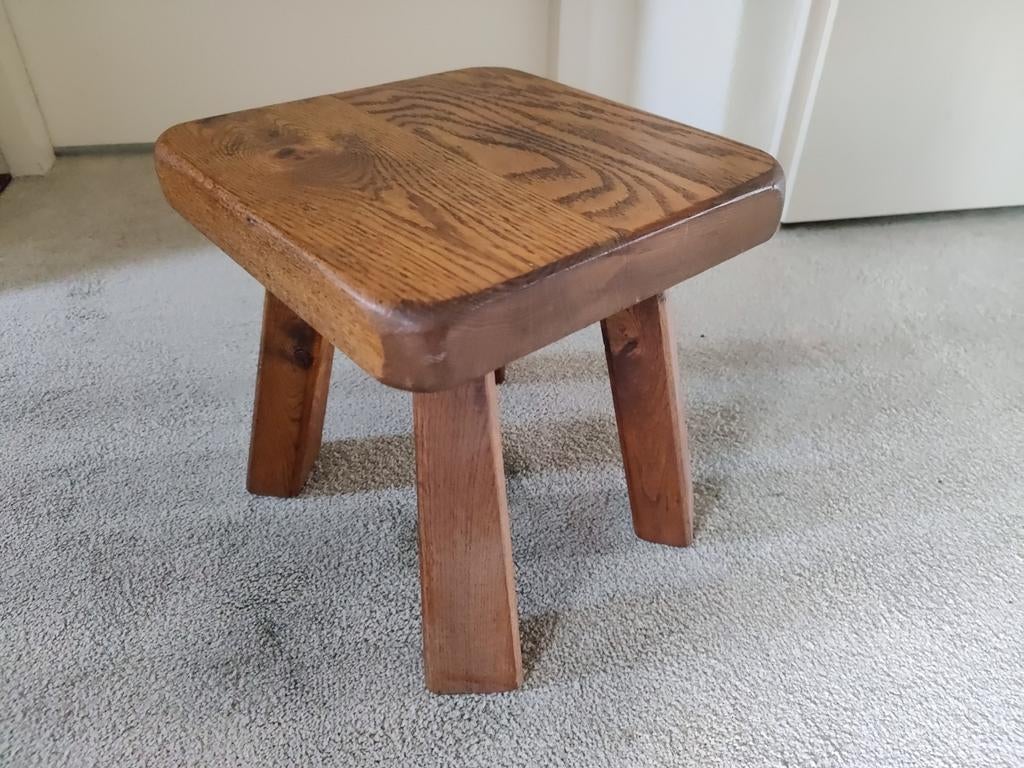 Klassiek eiken bijzettafeltje, Ophalen, Gebruikt, Hout