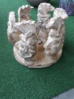 Cirkel van beelden kandelaar, Overige materialen, Gebruikt, Ophalen of Verzenden, Kandelaar