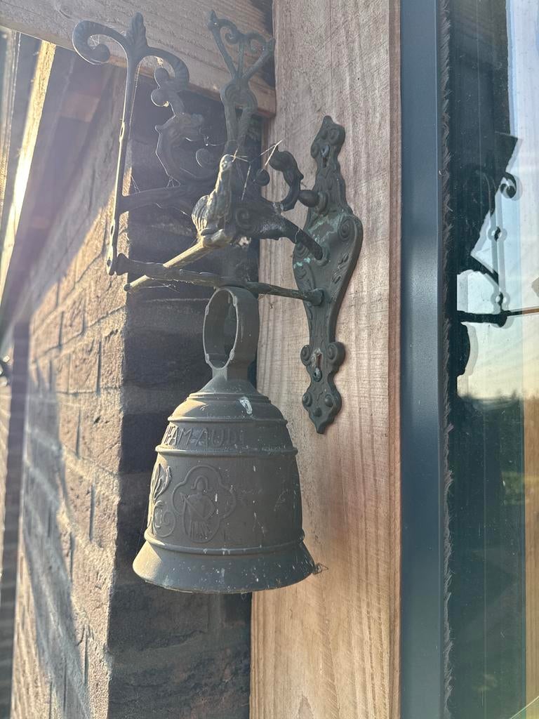 Antieke Deurbel met Wandbevestiging - Gietijzer, Ophalen, Gebruikt