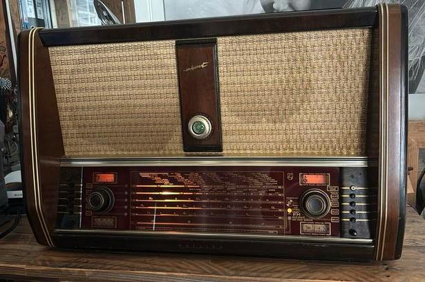 Philips B1 Ampli buizenradio - Vintage radio, Audio, Tv en Foto, Radio's, Ophalen, Gebruikt, Radio