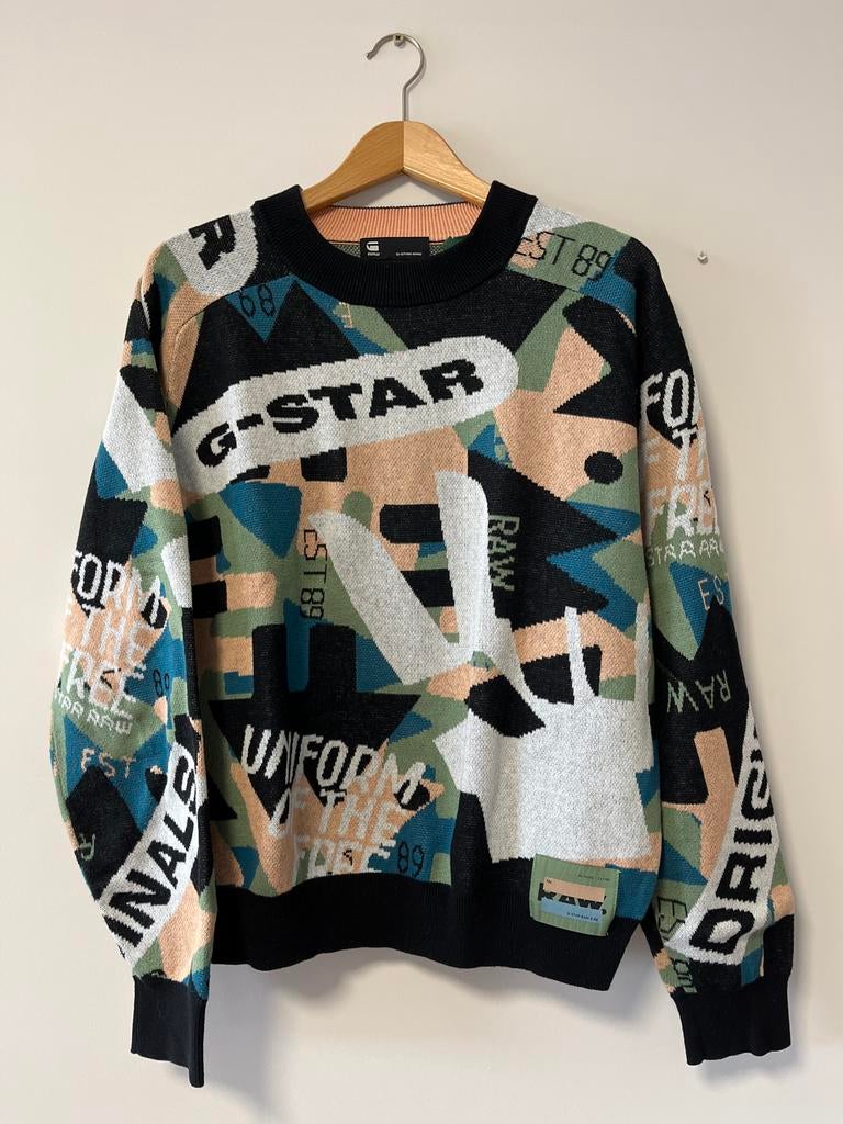 G-Star RAW Trui Maat L - Uniek Patroon zgan!, Ophalen of Verzenden, Zo goed als nieuw, Overige kleuren