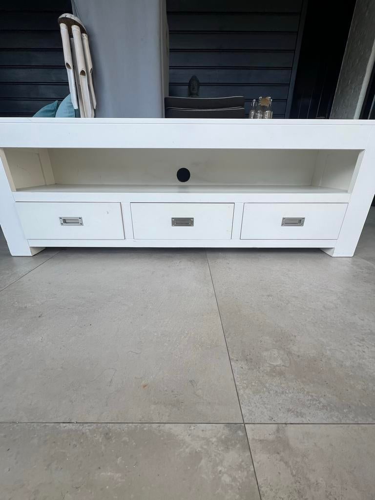 Stijlvol TV Meubel - Wit, Huis en Inrichting, Kasten | Televisiemeubels, Ophalen, Overige materialen, Gebruikt, 150 tot 200 cm